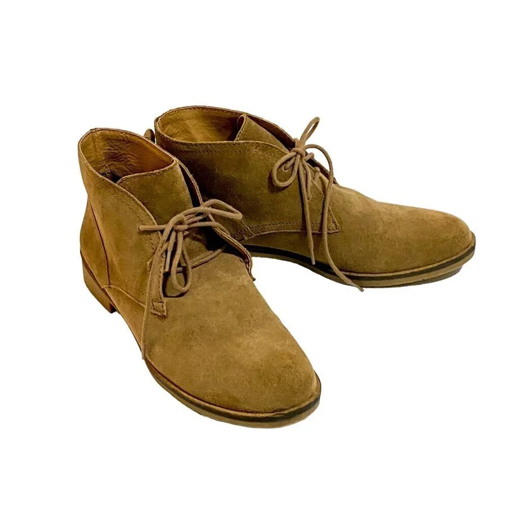 Lucky Brand Garboh Tan Suede Dessert Booties 10M